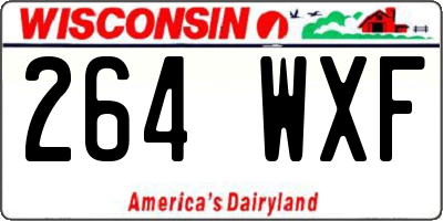WI license plate 264WXF