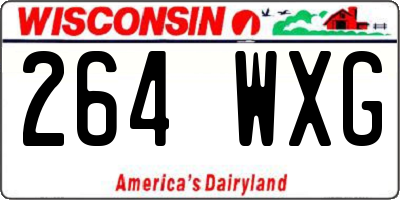 WI license plate 264WXG