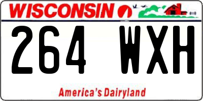 WI license plate 264WXH