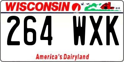 WI license plate 264WXK