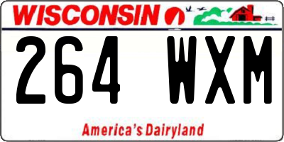WI license plate 264WXM