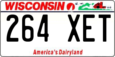 WI license plate 264XET