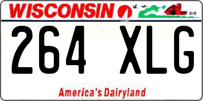 WI license plate 264XLG