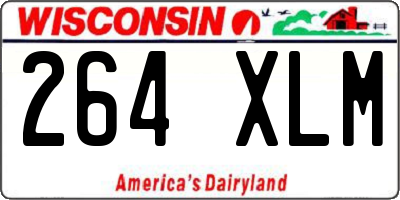 WI license plate 264XLM