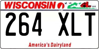 WI license plate 264XLT