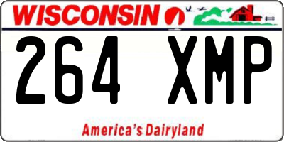 WI license plate 264XMP