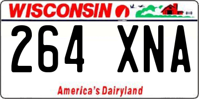 WI license plate 264XNA