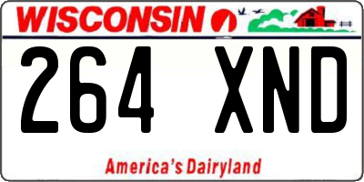 WI license plate 264XND