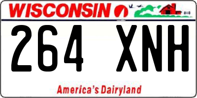 WI license plate 264XNH