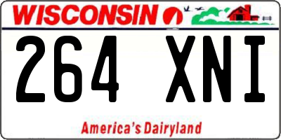 WI license plate 264XNI