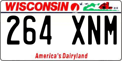 WI license plate 264XNM