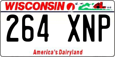 WI license plate 264XNP