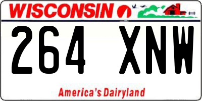 WI license plate 264XNW