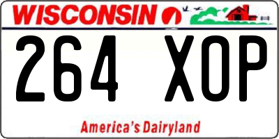 WI license plate 264XOP