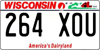 WI license plate 264XOU