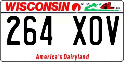 WI license plate 264XOV