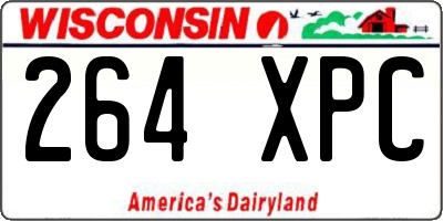 WI license plate 264XPC