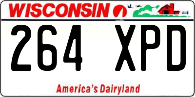 WI license plate 264XPD