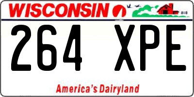 WI license plate 264XPE