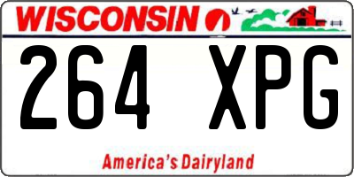 WI license plate 264XPG