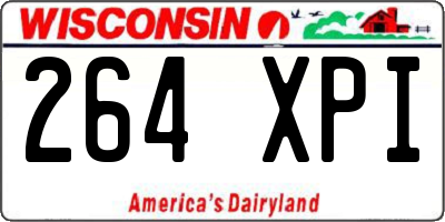 WI license plate 264XPI
