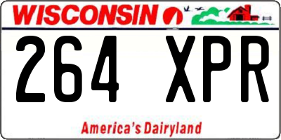 WI license plate 264XPR