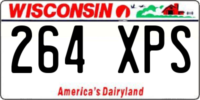 WI license plate 264XPS