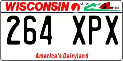 WI license plate 264XPX