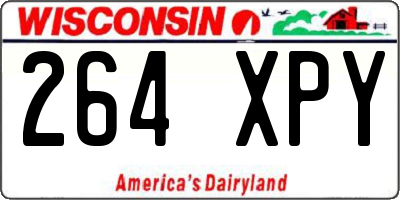 WI license plate 264XPY