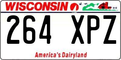 WI license plate 264XPZ