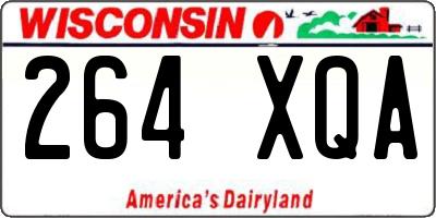 WI license plate 264XQA