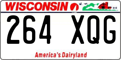 WI license plate 264XQG
