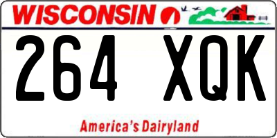 WI license plate 264XQK