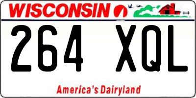 WI license plate 264XQL