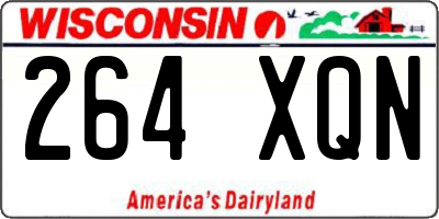 WI license plate 264XQN