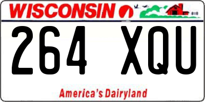 WI license plate 264XQU