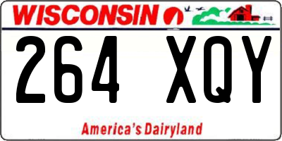WI license plate 264XQY