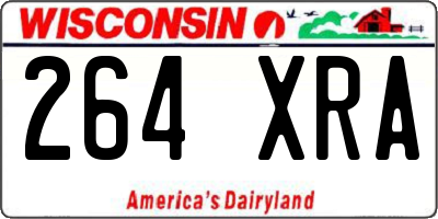 WI license plate 264XRA