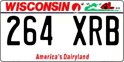 WI license plate 264XRB