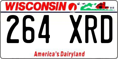 WI license plate 264XRD
