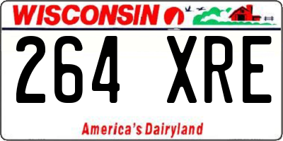 WI license plate 264XRE