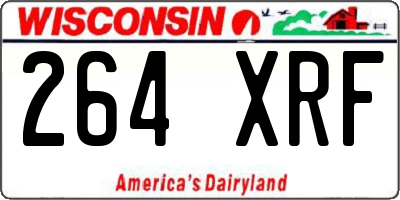 WI license plate 264XRF