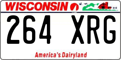 WI license plate 264XRG