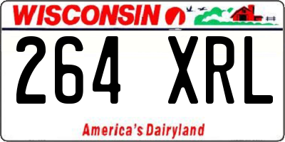 WI license plate 264XRL