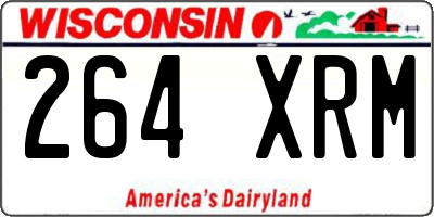 WI license plate 264XRM