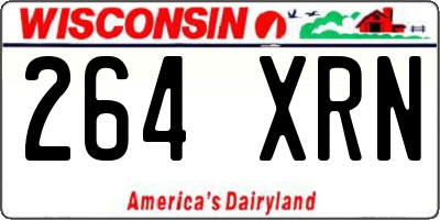WI license plate 264XRN