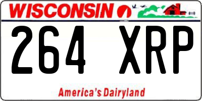 WI license plate 264XRP