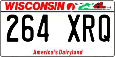 WI license plate 264XRQ