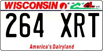 WI license plate 264XRT