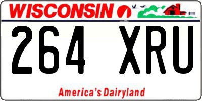 WI license plate 264XRU